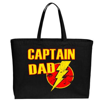 Captain Dad: Superhero Cotton Canvas Jumbo Tote