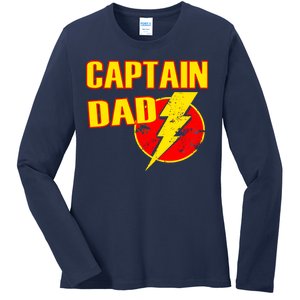 Captain Dad: Superhero Ladies Long Sleeve Shirt