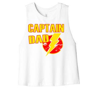 Captain Dad: Superhero Women's Racerback Cropped Tank