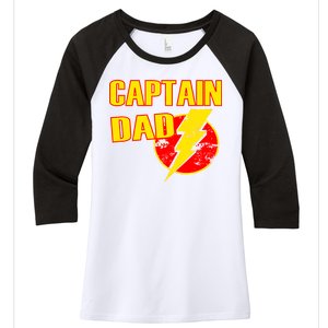 Captain Dad: Superhero Women's Tri-Blend 3/4-Sleeve Raglan Shirt