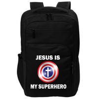 Captain Jesus Is My Superhero Cross Logo Impact Tech Backpack