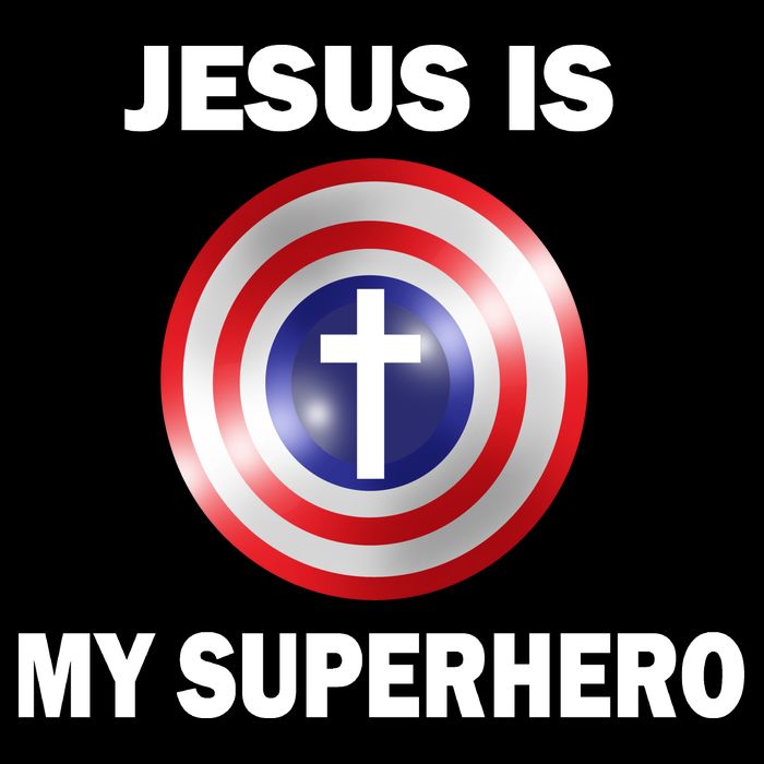 Captain Jesus Is My Superhero Cross Logo Impact Tech Backpack