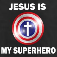 Captain Jesus Is My Superhero Cross Logo 11oz C Handle Ceramic Mug