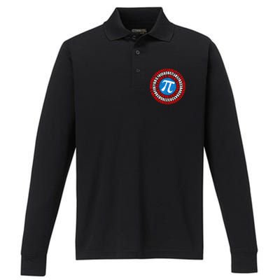 Captain Pi 3.14 Superhero Shield Performance Long Sleeve Polo