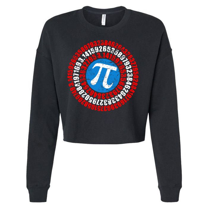 Captain Pi 3.14 Superhero Shield Cropped Pullover Crew