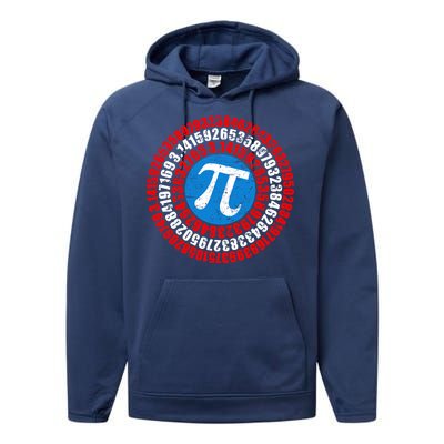 Captain Pi 3.14 Superhero Shield Performance Fleece Hoodie