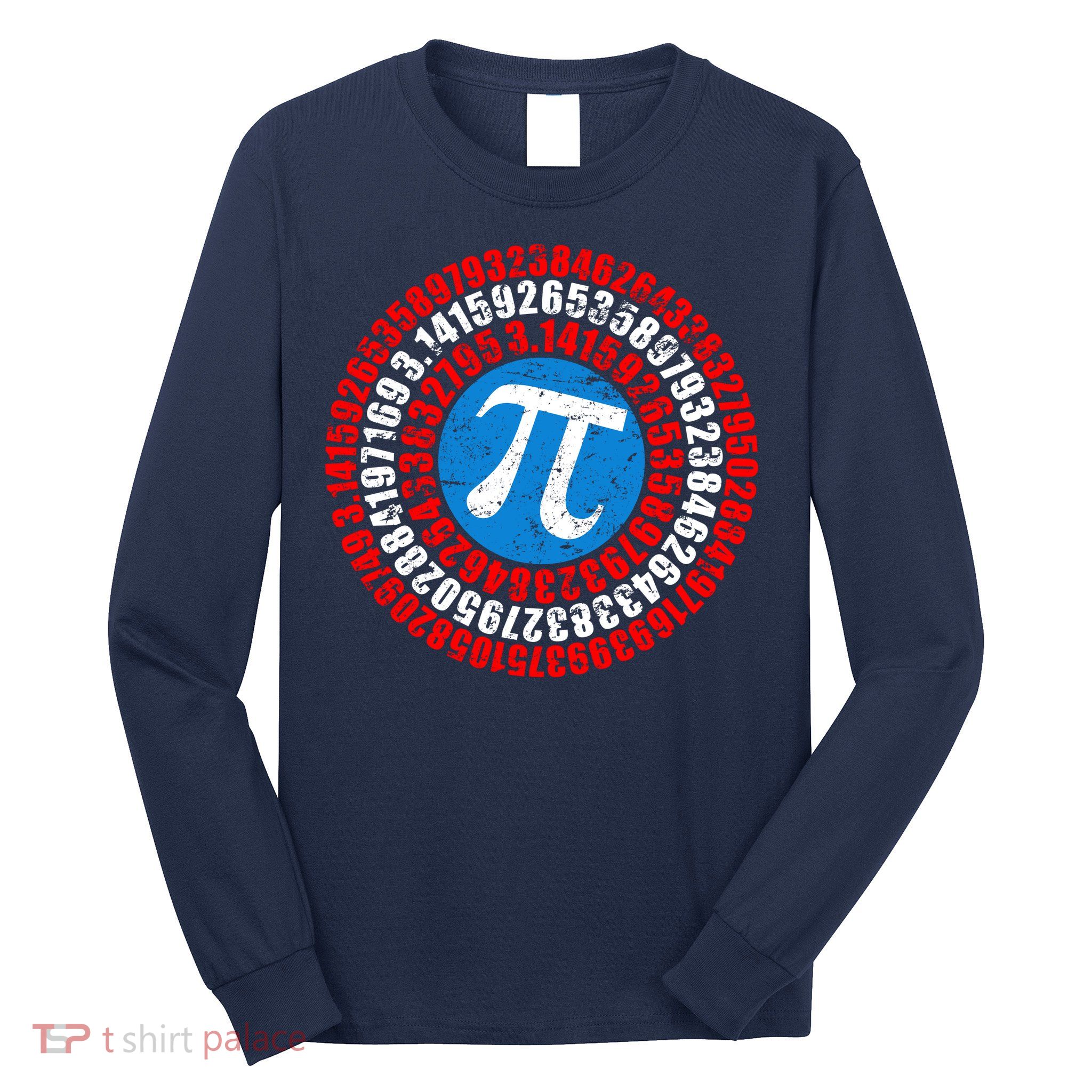 Captain Pi 3.14 Superhero Shield Long Sleeve Shirt