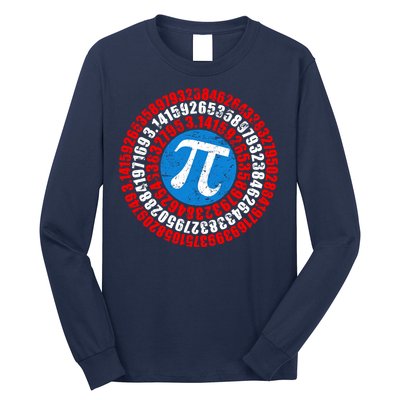 Captain Pi 3.14 Superhero Shield Long Sleeve Shirt