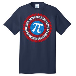 Captain Pi 3.14 Superhero Shield Tall T-Shirt