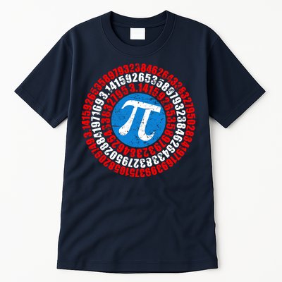 Captain Pi 3.14 Superhero Shield Tall T-Shirt