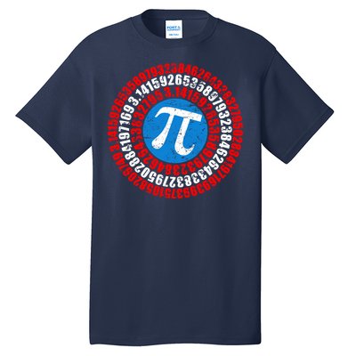 Captain Pi 3.14 Superhero Shield Tall T-Shirt