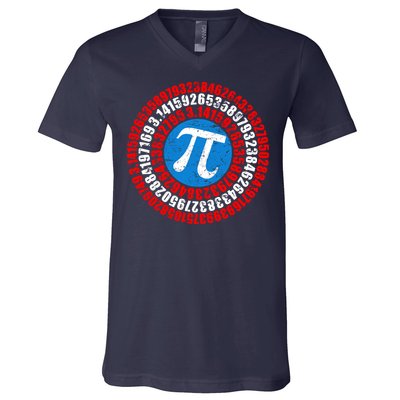 Captain Pi 3.14 Superhero Shield V-Neck T-Shirt