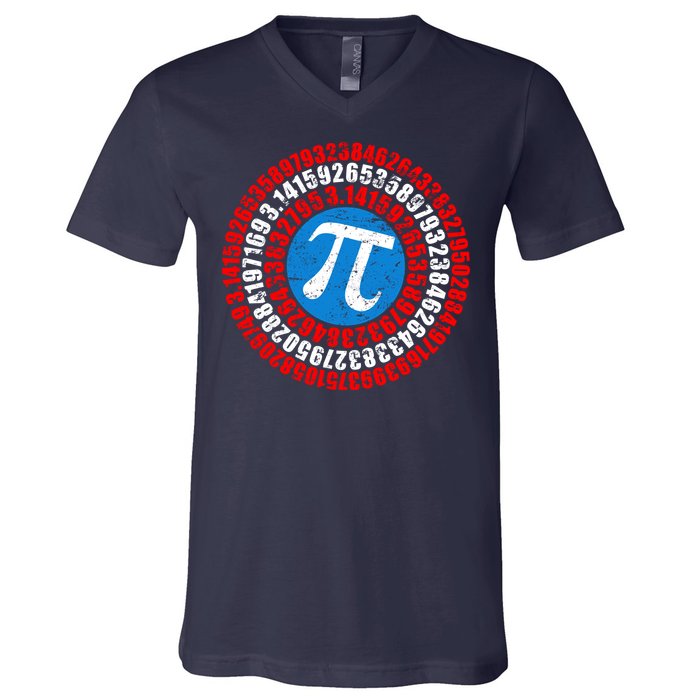 Captain Pi 3.14 Superhero Shield V-Neck T-Shirt