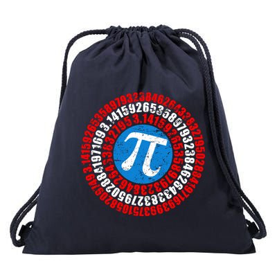 Captain Pi 3.14 Superhero Shield Drawstring Bag