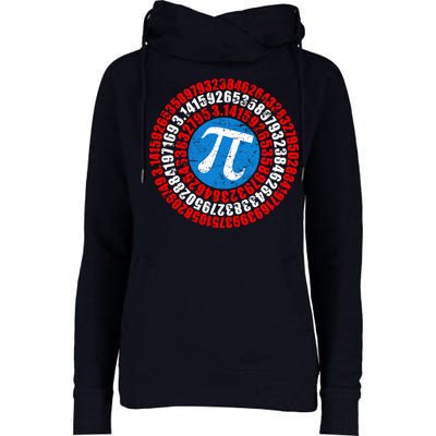 Captain Pi 3.14 Superhero Shield Womens Funnel Neck Pullover Hood