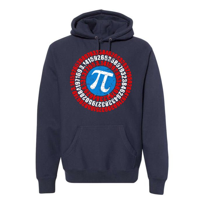 Captain Pi 3.14 Superhero Shield Premium Hoodie