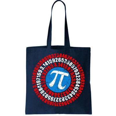 Captain Pi 3.14 Superhero Shield Tote Bag