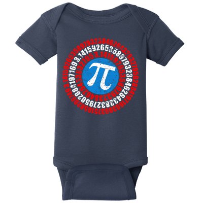 Captain Pi 3.14 Superhero Shield Baby Bodysuit