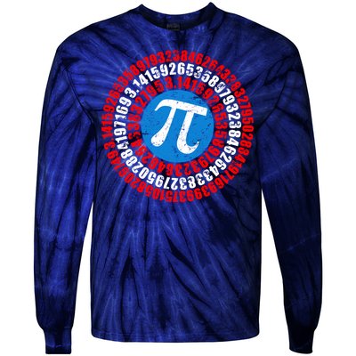 Captain Pi 3.14 Superhero Shield Tie-Dye Long Sleeve Shirt