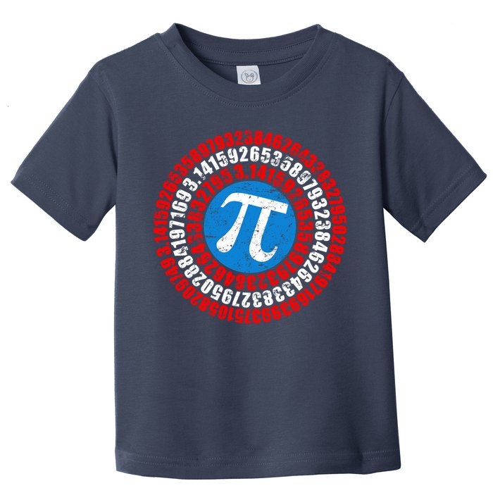 Captain Pi 3.14 Superhero Shield Toddler T-Shirt
