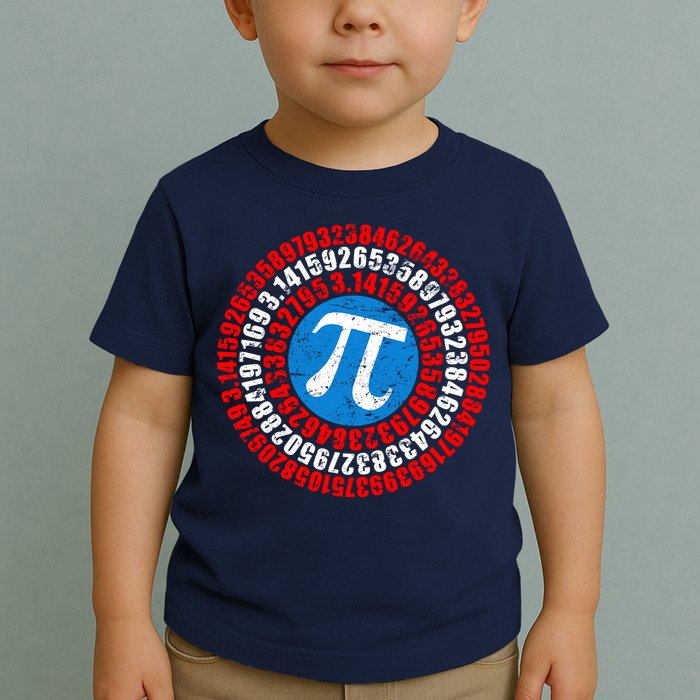 Captain Pi 3.14 Superhero Shield Toddler T-Shirt