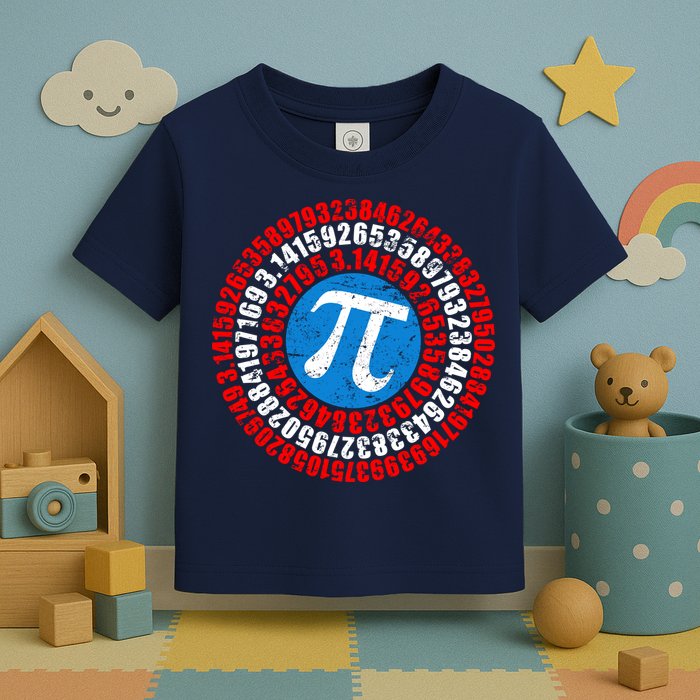 Captain Pi 3.14 Superhero Shield Toddler T-Shirt