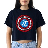 Captain Pi 3.14 Superhero Shield Crop Top