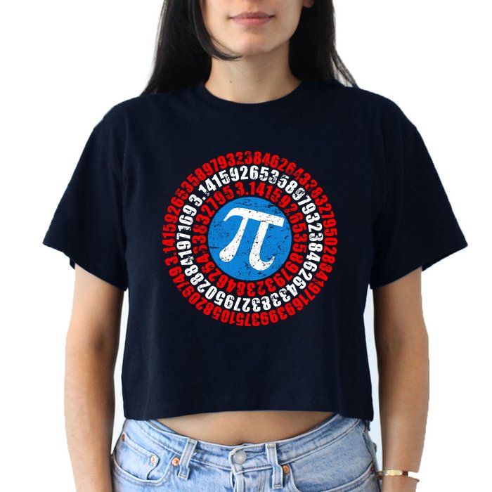 Captain Pi 3.14 Superhero Shield Crop Top