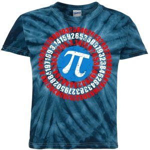 Captain Pi 3.14 Superhero Shield Kids Tie-Dye T-Shirt