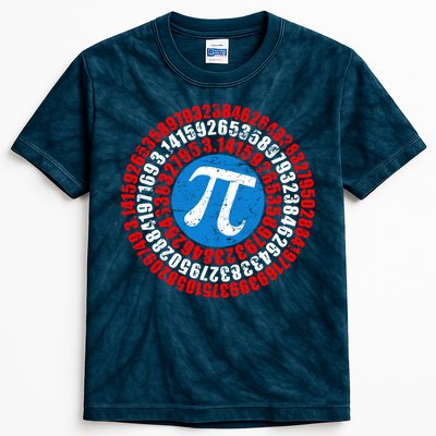 Captain Pi 3.14 Superhero Shield Kids Tie-Dye T-Shirt