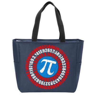 Captain Pi 3.14 Superhero Shield Zip Tote Bag