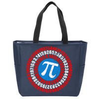 Captain Pi 3.14 Superhero Shield Zip Tote Bag