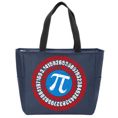 Captain Pi 3.14 Superhero Shield Zip Tote Bag