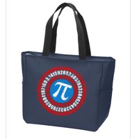 Captain Pi 3.14 Superhero Shield Zip Tote Bag