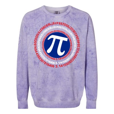 Captain Pi Day 3.14 Superhero Colorblast Crewneck Sweatshirt