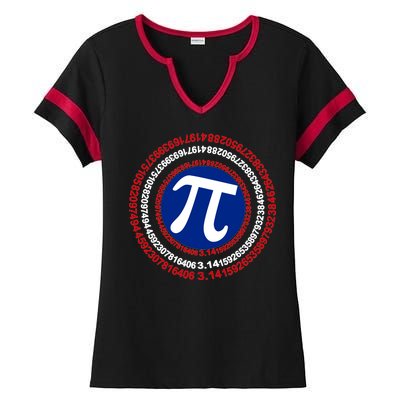 Captain Pi Day 3.14 Superhero Ladies Halftime Notch Neck Tee