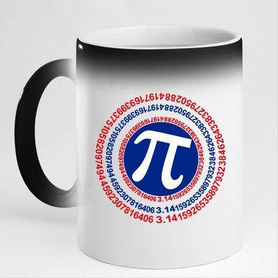 Captain Pi Day 3.14 Superhero 11oz Black Color Changing Mug