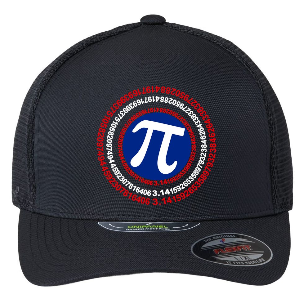 Captain Pi Day 3.14 Superhero Flexfit Unipanel Trucker Cap