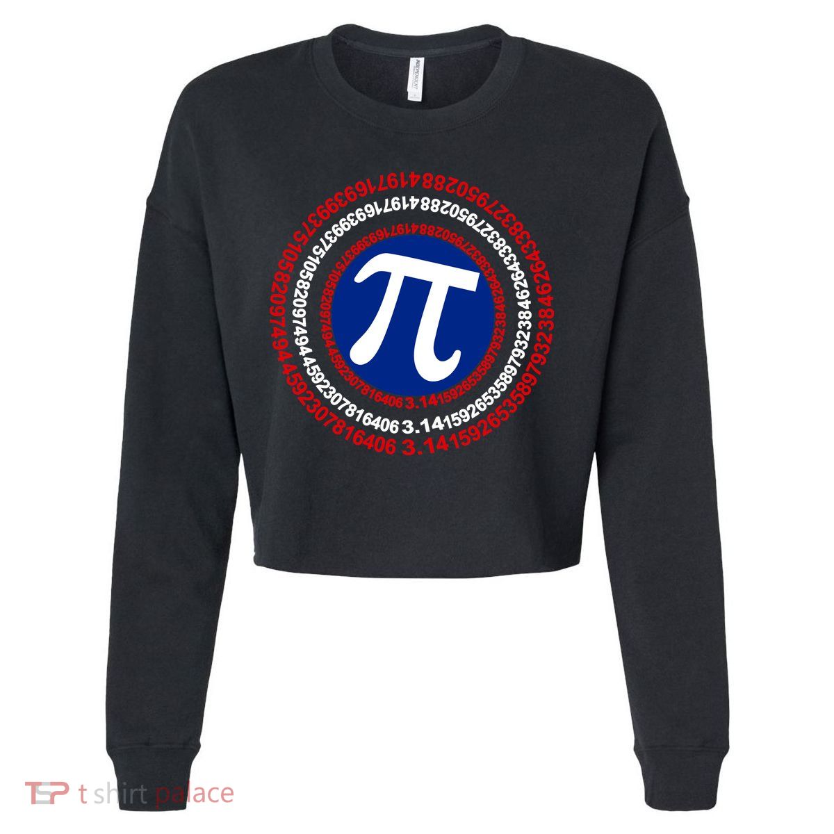 Captain Pi Day 3.14 Superhero Cropped Pullover Crew