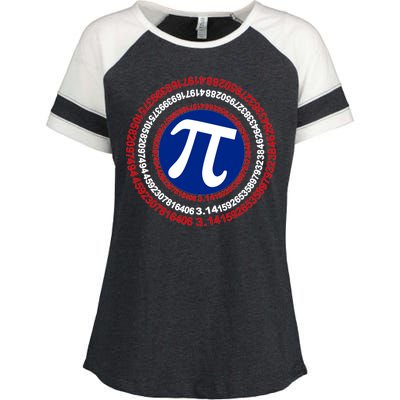 Captain Pi Day 3.14 Superhero Enza Ladies Jersey Colorblock Tee