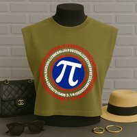 Captain Pi Day 3.14 Superhero Garment-Dyed Women's Muscle Tee