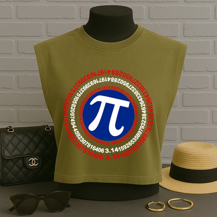 Captain Pi Day 3.14 Superhero Garment-Dyed Women's Muscle Tee