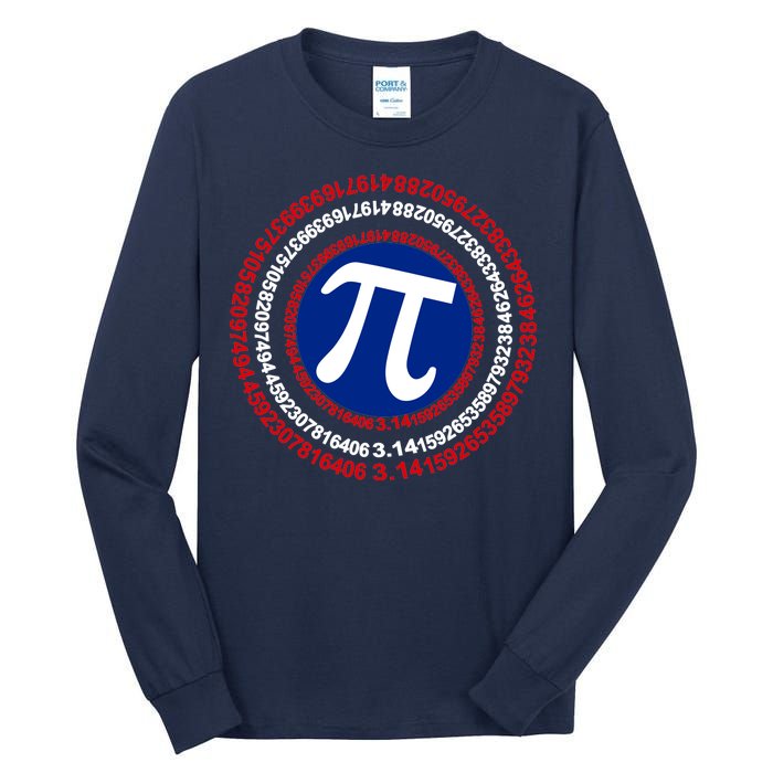 Captain Pi Day 3.14 Superhero Tall Long Sleeve T-Shirt