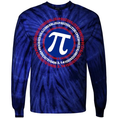 Captain Pi Day 3.14 Superhero Tie-Dye Long Sleeve Shirt