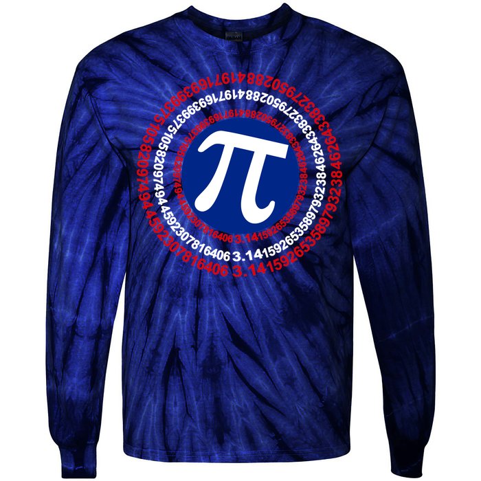 Captain Pi Day 3.14 Superhero Tie-Dye Long Sleeve Shirt