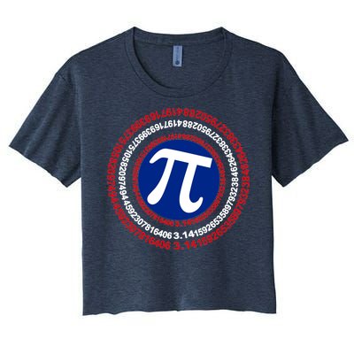 Captain Pi Day 3.14 Superhero Women's Crop Top Tee