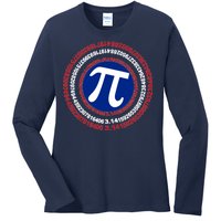 Captain Pi Day 3.14 Superhero Ladies Long Sleeve Shirt