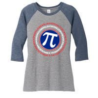 Captain Pi Day 3.14 Superhero Women's Tri-Blend 3/4-Sleeve Raglan Shirt