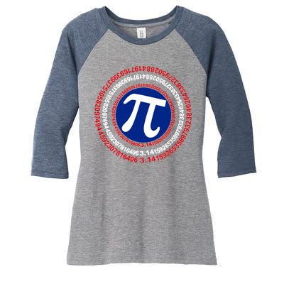 Captain Pi Day 3.14 Superhero Women's Tri-Blend 3/4-Sleeve Raglan Shirt