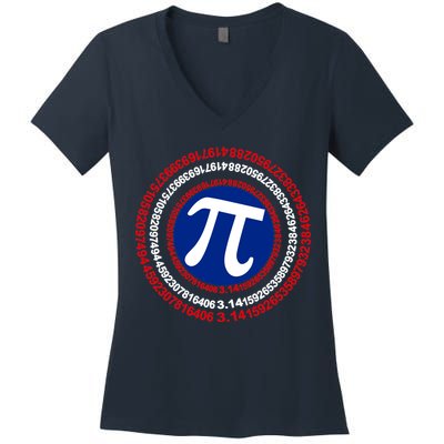 Captain Pi Day 3.14 Superhero Women's V-Neck T-Shirt